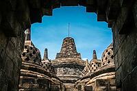 View of Borobudur temple in Jawa in Indonesia [IBR123713337]