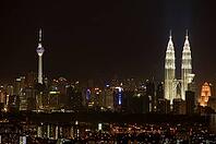 Kuala Lumpur city at night, Malaysia [IBR123713375]