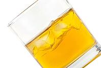 Whiskey with ice cubes. Isolated on white background [IBR123723185]