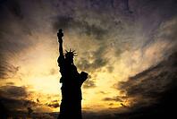 The Statue of Liberty at Sunset, New York City [IBR123723229]
