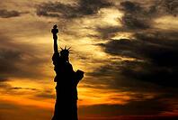 The Statue of Liberty at Sunset, New York City [IBR123723230]