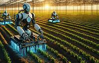 Future of agriculture with robots and automation, sustainable, connected, AI generated [IBR123769697]