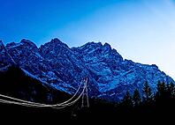 Zugspitze, cable car, Eibsee lake, Wetterstein Mountains, autumn, Voralpensee, tourism, recreation, vacation, Zugspitze massif, Garmisch-Partenkirchen, Upper Bavaria, Bavaria, Germany [IBR123774742]