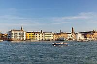 Venice lagoon city in sunshine seen from Molino Stucky, Venice, Italy [IBR123774777]