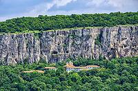 The incredible Patriarch?ski Monastery, view from Preobrazhensky Monastery, Bulgaria. Das unglaubliche Patriarchenkloster, Blick vom Preobraschenski-Kloster, Bulgarien [IBR123790575]