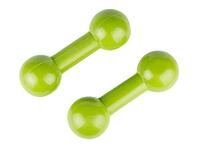 Green dumbbells for fitness isolated on white background [IBR123878830]