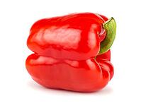 Red sweet pepper isolated on white background [IBR123878887]