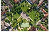 Aerial view of Hoffmeyerplatz, Osnabrück, Lower Saxony, Germany [IBR123893377]