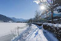 Landscape panorama, Zell am See, lake, snow, winter, sun, Pinzgau [IBR123895610]