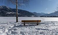 Landscape panorama, Zell am See, lake, snow, winter, sun, Pinzgau [IBR123895613]