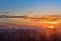Winter sunrise over Augsburg, Bavaria, Germany [IBR112941835]