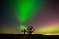 Strong coronary mass ejections on the Sun have sent correspondingly intense storms of charged particles towards Earth, where they have also caused auroras over Germany. These auroras are produced in the atmosphere at an altitude of 70 to 800 kilometers wh [IBR112941849]