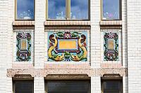 Majolica houses by architect Reinhold Siebert, richly decorated town houses in early Art Nouveau, residential complex, Art Nouveau villas and Wilhelminian era buildings on the Kaßberg, Chemnitz, Saxony, Germany [IBR123911487]