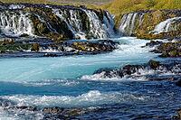 Brúarfoss, waterfall in southwestern Iceland, Iceland [IBR123999839]