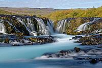 Brúarfoss, waterfall in southwestern Iceland, Iceland [IBR123999841]