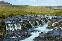 Brúarfoss, waterfall in southwestern Iceland, Iceland [IBR123999845]