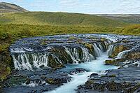 Brúarfoss, waterfall in southwestern Iceland, Iceland [IBR123999847]