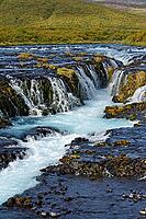 Brúarfoss, waterfall in southwestern Iceland, Iceland [IBR123999849]