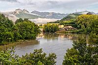 Sisteron in early morning in august, France [IBR124072702]