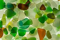 Colourful broken glass cut by the sea, sea glass, sea glass, beach glass, from the North Sea [IBR124084171]
