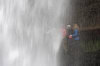 Tourists at Kvernufoss Waterfall, Skogafoss, South Iceland, Iceland [IBR124192740]