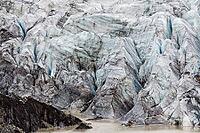 Close-up of Svínafellsjökull glacier, Vatnajökull National Park, South Iceland, Iceland [IBR124192743]