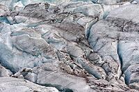 Close-up of Svínafellsjökull glacier, Vatnajökull National Park, South Iceland, Iceland [IBR124192748]