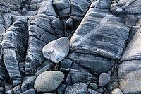 Rock structures on the coast, Söröya, Finnmark, Norway, February 2019 [IBR124200480]