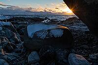 View from Söröya across the Norwegian Sea to Loppa, Finnmark, Norway, February 2019 [IBR124200490]