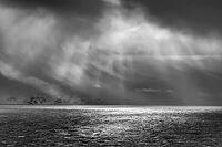 Dramatic lighting over the Norwegian European Sea, Söröya, Finnmark, Norway, March 2019 [IBR124200497]