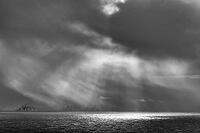 Dramatic lighting over the Norwegian European Sea, Söröya, Finnmark, Norway, March 2019 [IBR124200500]