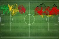 Mali vs Germany Soccer Match, national colors, national flags, soccer field, football game, Competition concept, Copy space [IBR124240958]