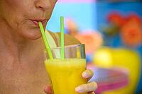 Portrait of mature beautiful tourist woman at the restaurant [IBR124309005]