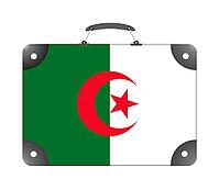 Algeria country flag in the form of a travel suitcase [IBR124351701]