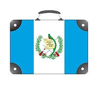 Guatemala flag in the form of a travel suitcase on a white background - illustration [IBR124351747]