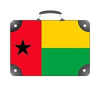 Guinea-Bissau flag in the form of a travel suitcase on a white background - illustration [IBR124351761]