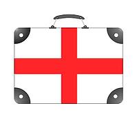 England country flag in the form of a travel suitcase on a white background - illustration [IBR124351790]