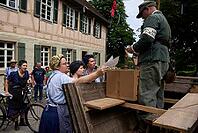 Living History Event at the Hohenloher Open Air Museum, Hohenlohe, Wackershofen, Farmermuseum, Country Life, Rural, Swabian-Franconian Forest nature park Park, Schwäbisch Hall, Hohenlohe, Germany [IBR124469138]