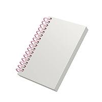 Workbook with spring on white background. 3d render [IBR124491583]