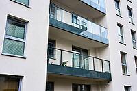 Modern residential complex in Gdansk, Poland. Living house facade with balconies. Apartment building. Mortgage in real estate [IBR124497419]