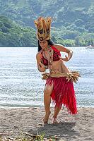 South Pacific beauty, dancer, Ori Tahiti, Tahitian dance, art form, tradition, costume, movement study, Moorea, French Polynesia, society islands, islands over the wind [IBR124508529]