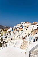 Typical Cycladic architecture in the village of Oia on the Cyclades island Santorini, Cyclades, Oia, Santorini, Greece [IBR124525381]