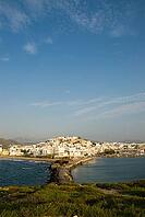 View from Portara Temple Gate to Naxos Town, Cyclades, Naxos Town, Naxos, Greece [IBR124525409]