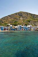 The colorful two-storey holiday homes in the village of Klima on the Cyclades island of Milos, Cyclades, Klima, Milos, Greece [IBR124525418]