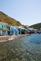 The colorful two-storey holiday homes in the village of Klima on the Cyclades island of Milos, Cyclades, Klima, Milos, Greece [IBR124525421]