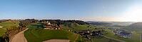 Switzerland, Bern, Emmental, drone, drone shot, aerial view, aerial view, castle, trachselwald [IBR124525447]