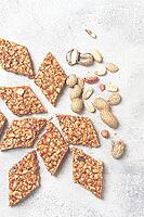 Kozinaki with peanuts, dessert, gozinaki, traditional Georgian cuisine, no people [IBR124552227]