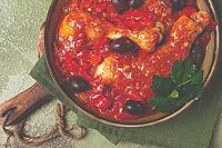 Pollo alla romana, Roman chicken, homemade, no people [IBR124552251]
