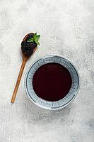 Blackberry sauce, blackberry tkemali, Georgian cuisine, homemade, no people [IBR124552255]