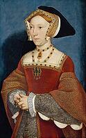 Portrait showing Jane Seymour (ca. 1508-1537), the third woman of King Henry VIII of England, authentic reproduction of a work of art, painting, drawing by Hans Holbein the Elder (born 1465 in Augsburg, died 1524 in Basel or Isenheim), German Renaissance  [IBR124563483]
